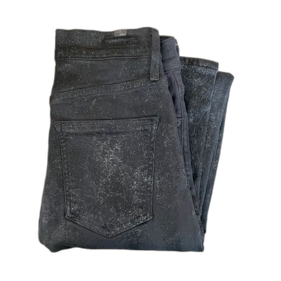 Citizens of Humanity Rocket High Rise Skinny Jeans Refraction Metallic Black 26 - Picture 3 of 11